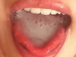 Jizz on mouth porn gif
